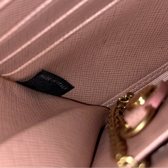 Orchid Pink PRADA Large Wallet & Detachable card holder on chain - Picture 11 of 16